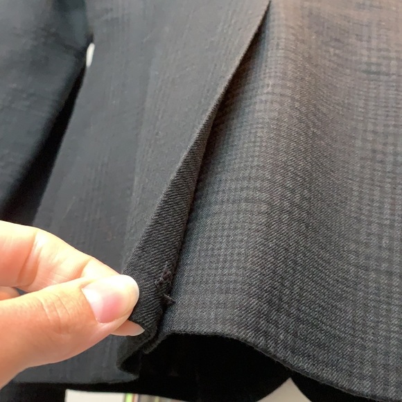 NEW Theory Black Blazer 6 Textured Cotton Wool - Picture 15 of 15